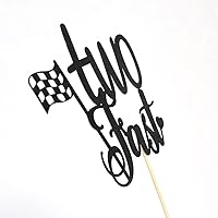 Vista 9 de Decoración para tarta de cumpleaños con temática de carreras, decoración de segundo cumpleaños para niño, decoración de segundo cumpleaños