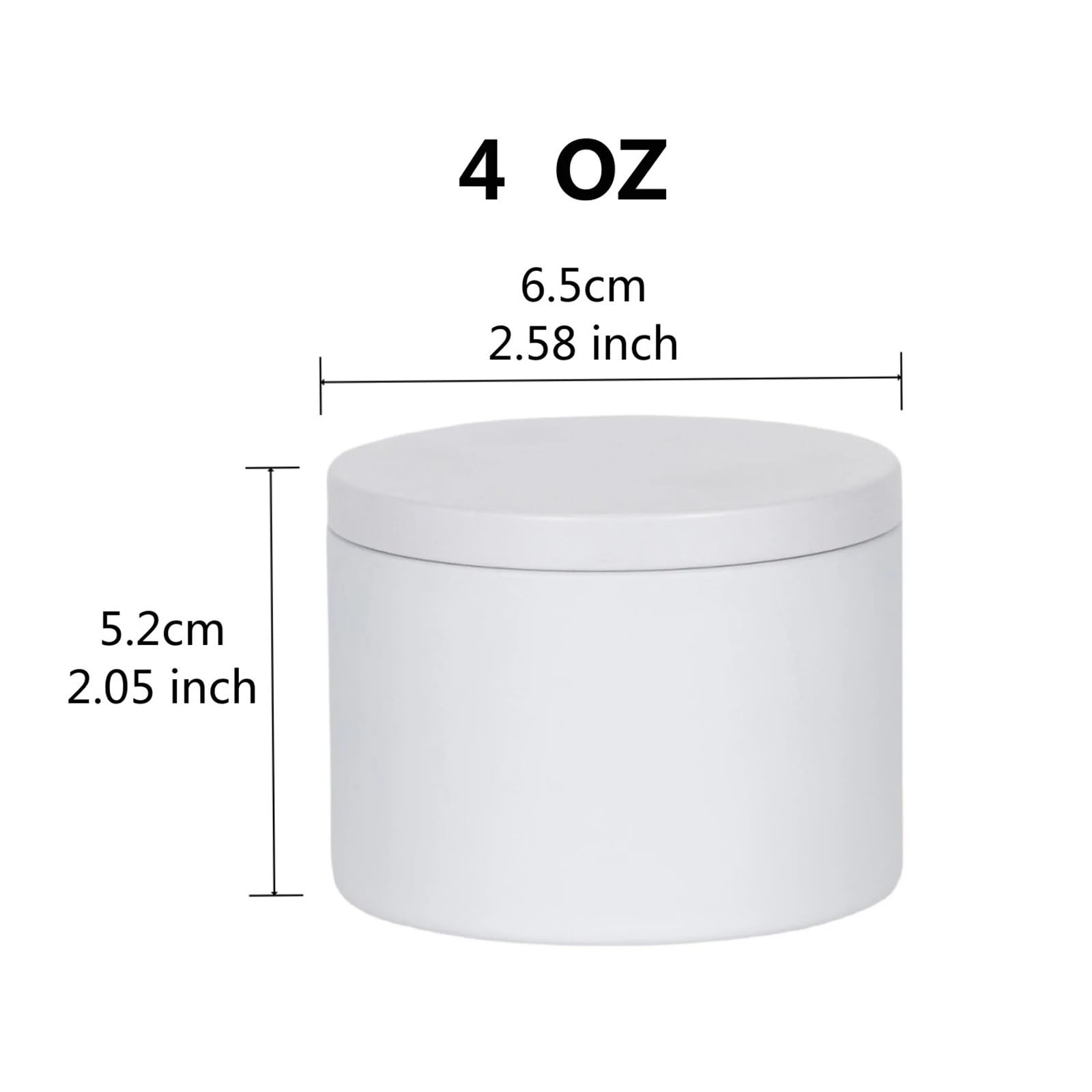 XCTDSVAH Barattoli Vetro Con Coperchio Contenitori for candele vuoti in metallo, 24 pezzi/scatola, barattoli da 4 once con coperchi for la realizzazione(4oz-Black 01-24pcs)
