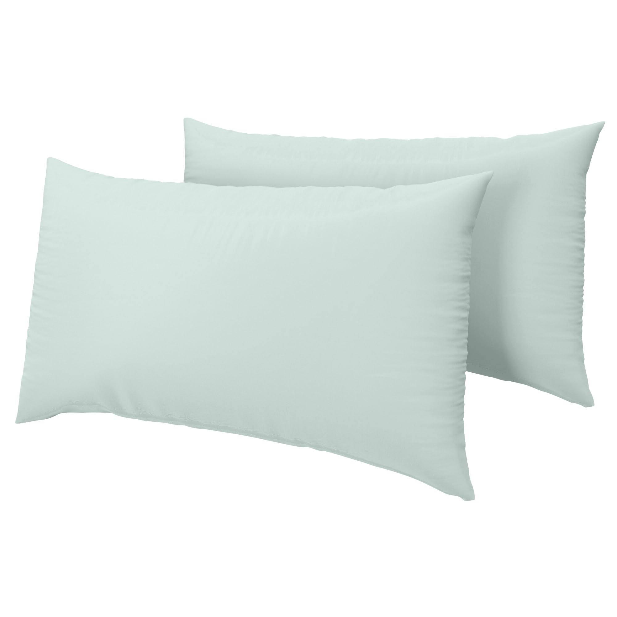 KOHSAR Duck Egg Easy Iron Housewife Standard Pillow Cases 2 Pack, 50CM x 75CM Plain Dyed Poly Cotton Pair of Pillowcases