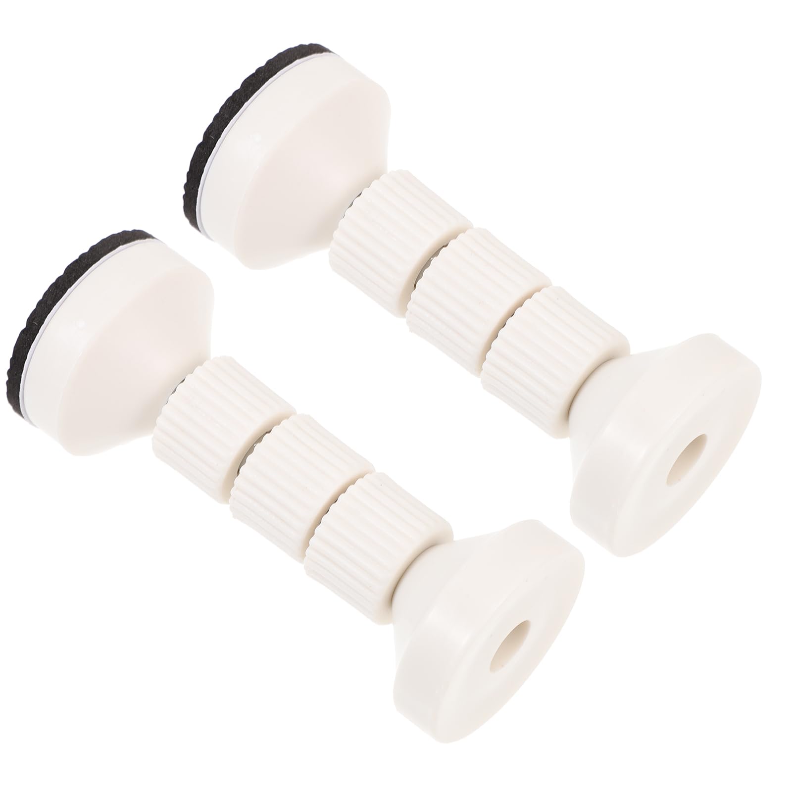Cabilock 2Pcs Adjustable Bed Frame Anti-Shake Tool, Wall Headboard Stoppers, Bed Stabilizer, Anti-Sway Wall Protection, White