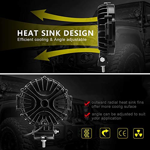 Autosaver88 5 Inch Led Light Pod, 48W 5D Led Cubes 4800Lm Offroad Fog Driving Light Truck Pod Light Atv Light Pickup Spot Light Bar For Jeep Boat Bumper Lamp Suv Atv Utv Light - Black, Pack Of 2 #TOP1