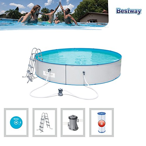 Bestway Hydrium Splasher Pool Set, mit Kartuschenfilterpumpe, rund, weiß, 460 x 90 cm – Bild 7