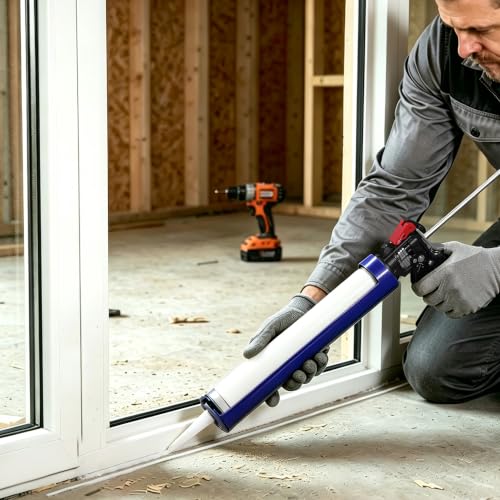 Image of WORKPRO 29 oz Caulking Gun, Caulk Gun with Adjustable 9:1&18:1 Thrust Ratio