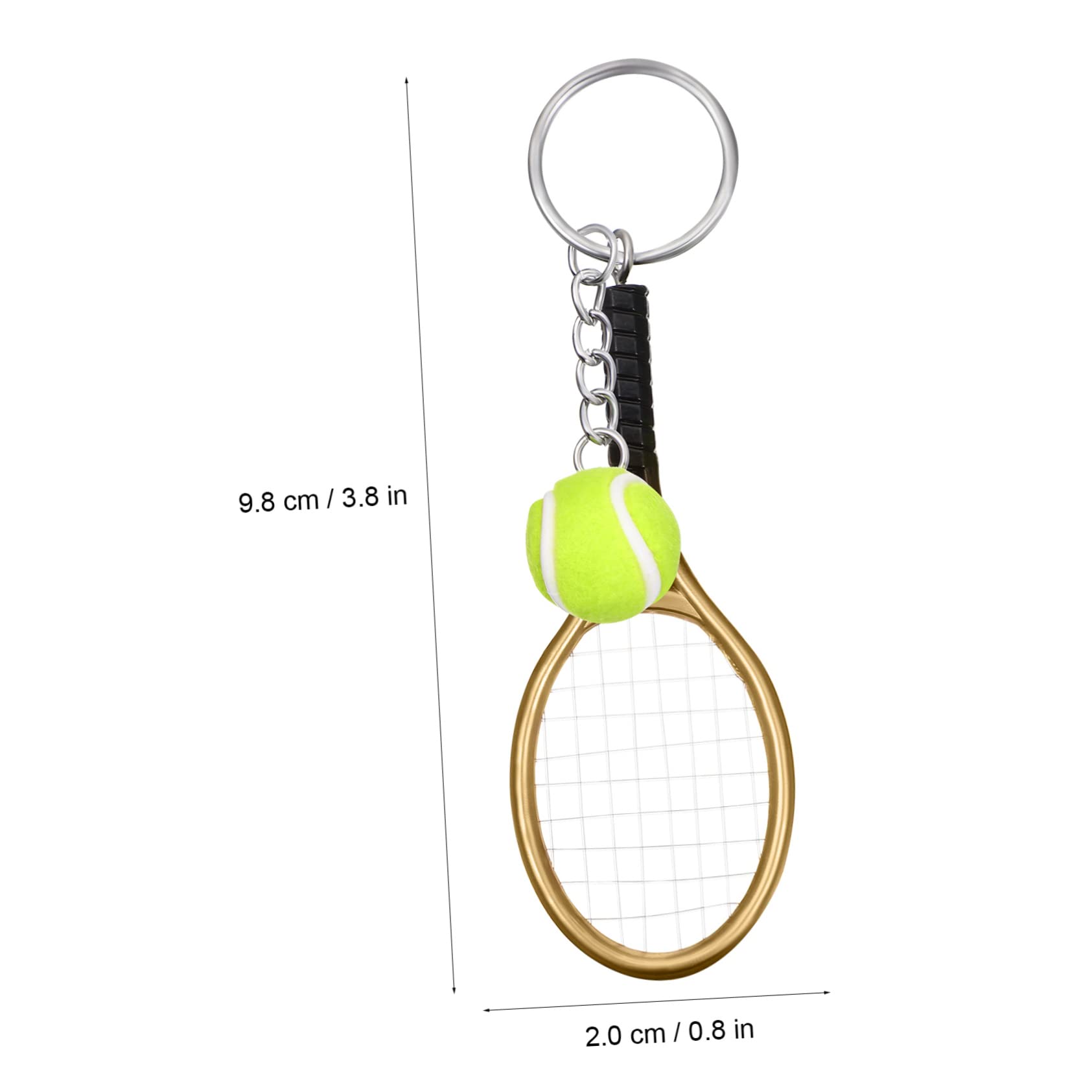 15pezzi Portachiavi Tema Tennis Con Racchetta e Pallina Creativo Per Amanti Dello Sport Accessori Per Zaini e Souvenir Decorativi