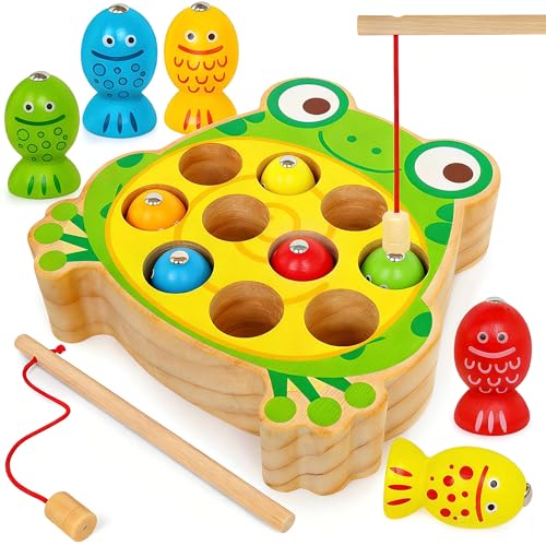 YIQOGAME Spielzeug Ab 3 4 5 Jahre,Holz Magnetisches...