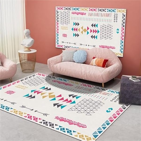 Gebied tapijten woonkamer tapijt, antislip zacht kristal fluwelen tapijt voor gemakkelijk schoon te maken, machine wasbaar tapijt voor woonkamer, slaapkamer, eetkamer wasbare tapijten (groen geel