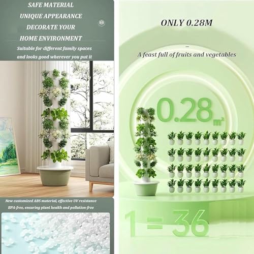 Kit de sistema de cultivo hidropónico, jardín vertical para uso en interiores y exteriores, kit de germinación de vegetales hidropónicos para entusiastas de la jardinería