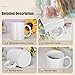 AGH 16pcs 11 oz Sublimation Mugs Blanks, White Coffee Ceramic Mugs Bulk, Plain Mug Cups for Sublimation with Bamboo Lids and Stainless Steel Spoon For Coffee, Soup, Tea, Milk, Latte