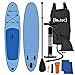 in.tec] Tabla de Surf Hinchable remar de pie Paddle Board 305 x 71 x 10cm Tabla de Sup de Aluminio con Remo y Bomba - Azul