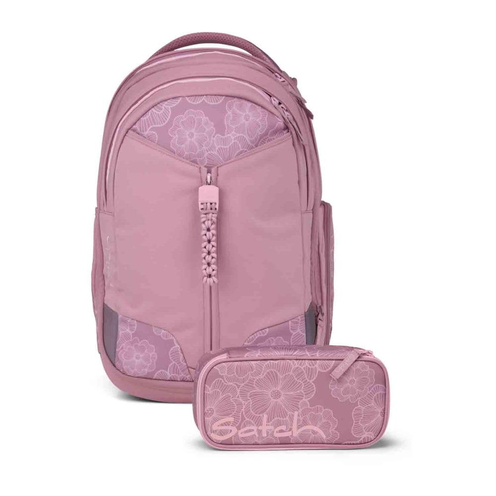 Satch Match Schulrucksack Set 2tlg. inkl. Schlamperbox (Magnolia Dream)