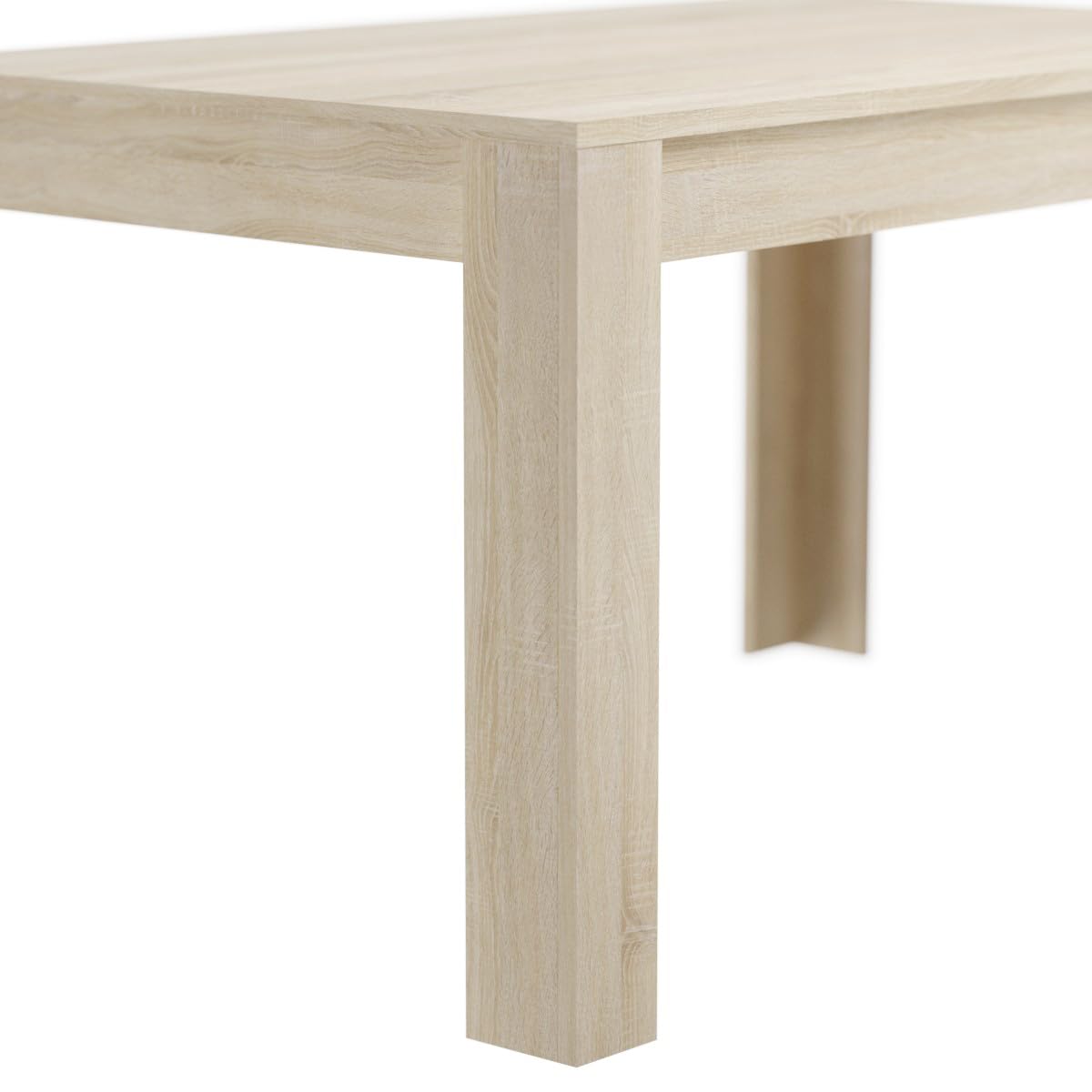 amuéblate online - Mesa de Comedor o Salón, Modelo Mónaco, Robusta y Funcional, Color Cambria, Medidas: 140 cm (Largo) x 80 cm (Ancho) x 75 cm (Alto)