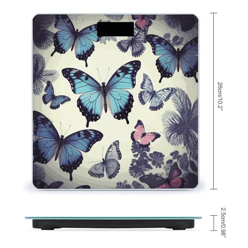 Báscula Digital Mariposa para Peso Corporal con Vidrio Templado miniatura 2