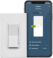 Leviton D26HD-2RW Decora Smart Wi-Fi Dimmer (2nd Gen), Works with Hey Google, Alexa, Apple HomeKit/Siri, and Anywhere...