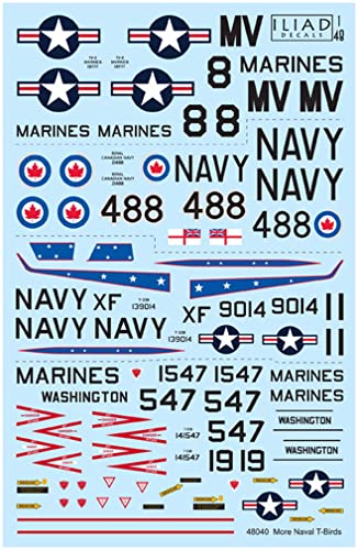 イリアドデザイン 1/48 アメリカ海兵隊 ロッキード T-33 シューティングスター 海軍パート2 プラモデル用デカール ILD48040