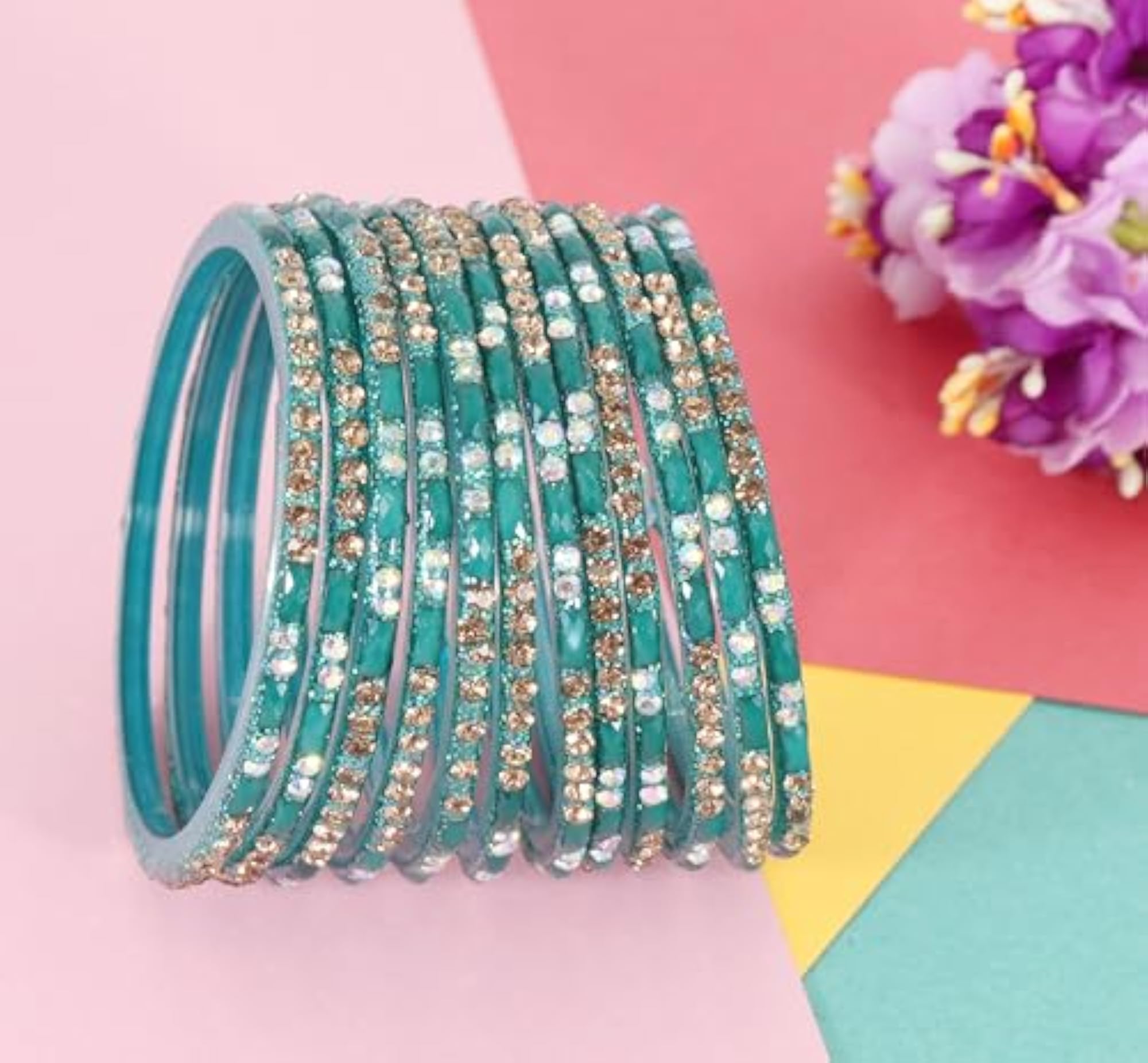Indian Fashionable Bangles Set Stylish Glass Bangles LV_KS5--2.6