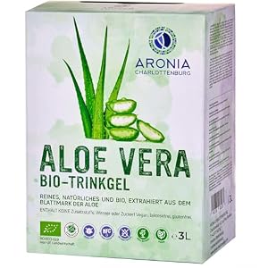 Aloe Vera Saft Bio 99.7% – Aloe Vera Gel Zum Trinken Aus Barbadensis, Ohne Zusätze, Für Verdauung, Immunabwehr & Hautpflege, 3L Trinkgel Vegan – Aronia Charlottenburg