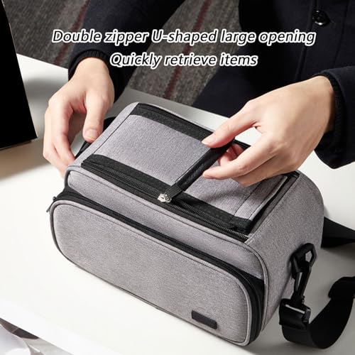 Bolso de hombro para cámara DSLR con compartimentos ajustables y tela Oxford resistente al agua 4