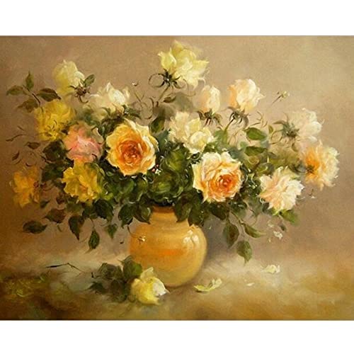 Kit d'art diamant fleur jaune pour décorer votre salon au calme