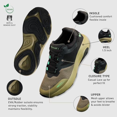 Image of Neeman's Color Block Sneakers for Unisex | Two-Tone Casual Shoes with Breathable Recycled Mesh Upper, Dual-Layer Cushioning, Pressure-Mapped Grip & Seam-Smooth Comfort
