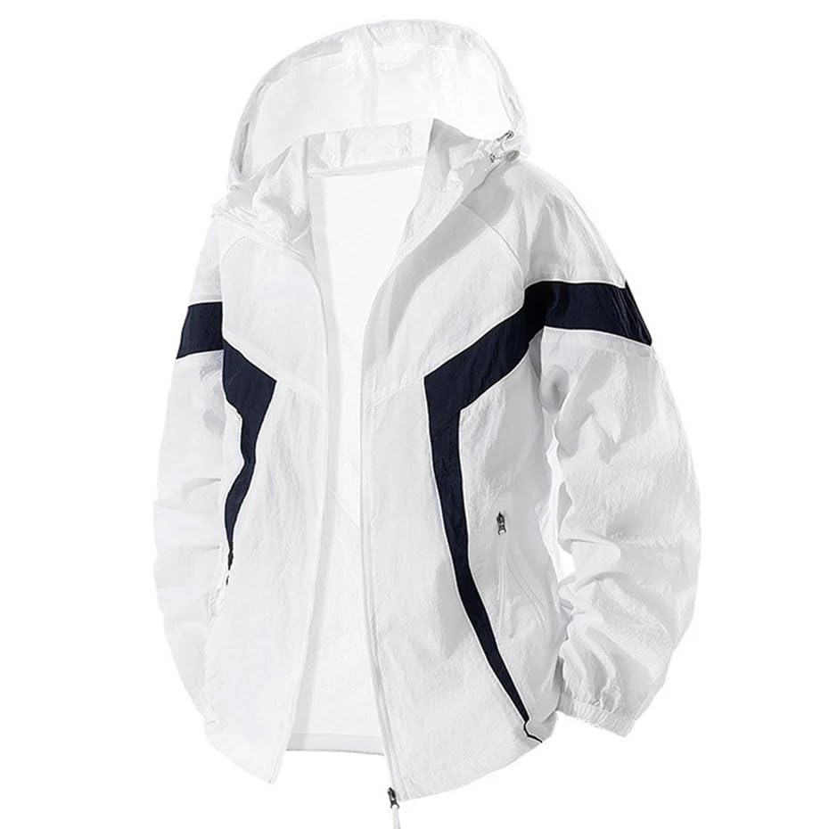 Men's Plus Size Summer Trenchcoats - Thin Lightweight Hooded Coat Outdoor Casual Wear3