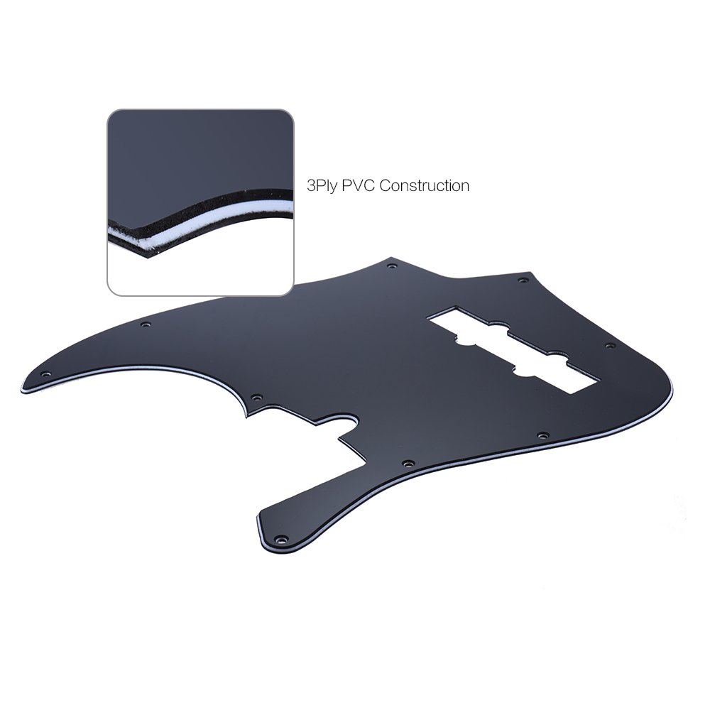 COMETX JB Bass Pickguard 10 Holes JB Bass Pickguard Pick Guards Scratch Plate for Standard Jazz Bass for TAGIMA JB 3Ply PVC Construction - Image 4