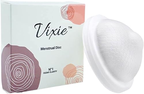 Vixie - Disco menstrual Silicona de grado médico Alternativa sostenible a los tampones almohadillas A prueba de fugas Disco de período