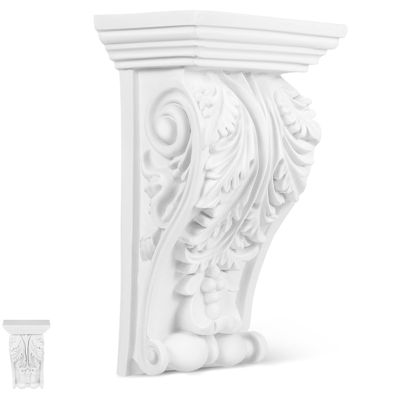 UKCOCO Geschnitzte Corbels im europäischen Stil: dekorative Corbels kleine PU Wand Ecksäule für Zuhause Restaurant Dekor