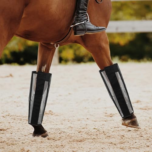 Botas antimoscas para caballos POPETPOP con malla transpirable y alivio de fatiga 6