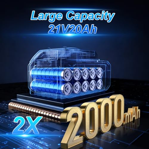 Akku Stichsäge, Eektrische Stichsäge mit 2x 2,0 Ah Akkus, 24mm Hublänge, ±45° Gehrungsschnitte & LED, Elektrisch Stichsäge für Holz, Metall, Kunststoff, Kompatibel mit Makita 18V Akku