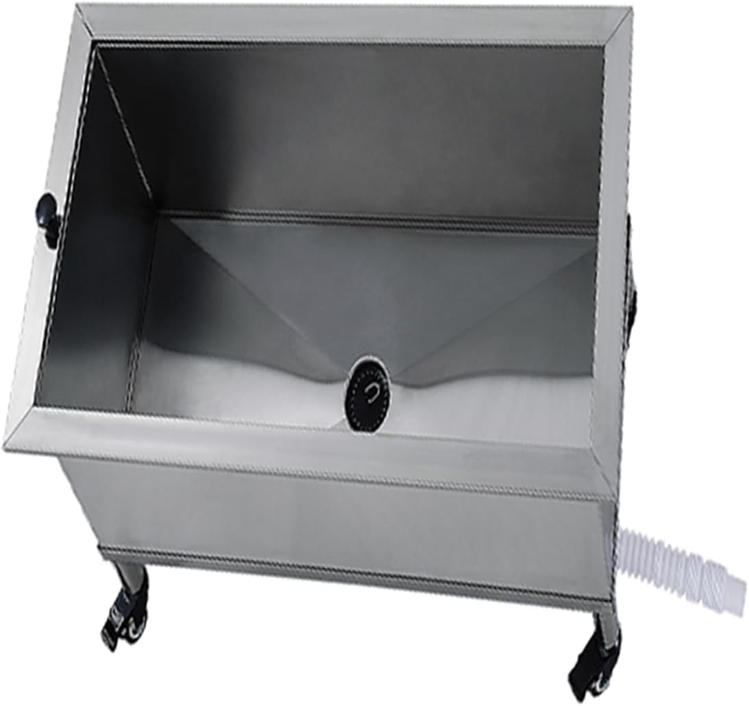 Mobile Sink, Stainless Steel Mop Sink, Service Basin with Wheels, Laundry Room Slop Sink, Indoor and Outdoor Utility Sink-48cm/18.8in