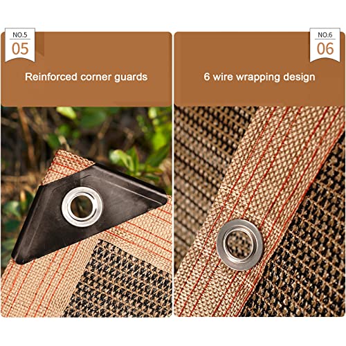Voile d'ombrage marron protection UV auvent isolant thermique avec œillets