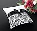 Lillian Rose Black Damask Printed Wedding Ring Pillow