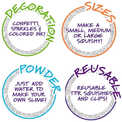 Doctor Squish: Squishy Maker, New Shiny Glitter Station Maker, Decorate With Confetti, Sparkles & Colored Ink, Variety Of Sizes, Just Add Water To Make Your Own Slime, Amazon Exclusive, For Ages 8+ #TOP3