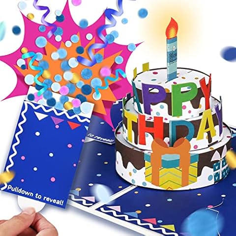 OSOMEPOP 3D Musical Birthday Card with Light Cover