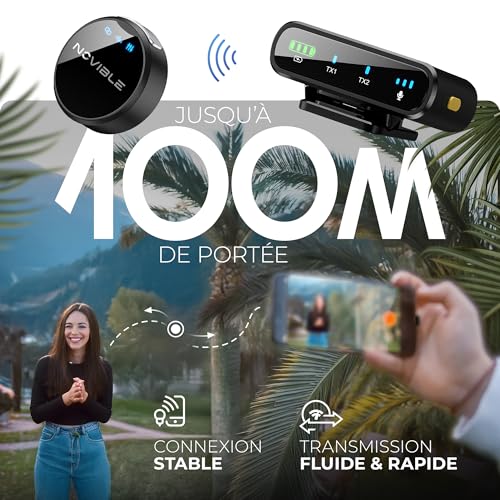 Micro cravate sans fil 2 personnes pour iPhone Android et caméra - 5