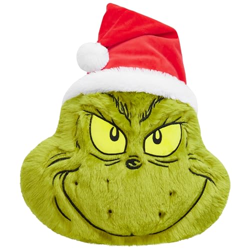The Grinch 3D Kuschel Kissen, Deko Kissen, Weihnachtsdeko 52x34.5x10.5...
