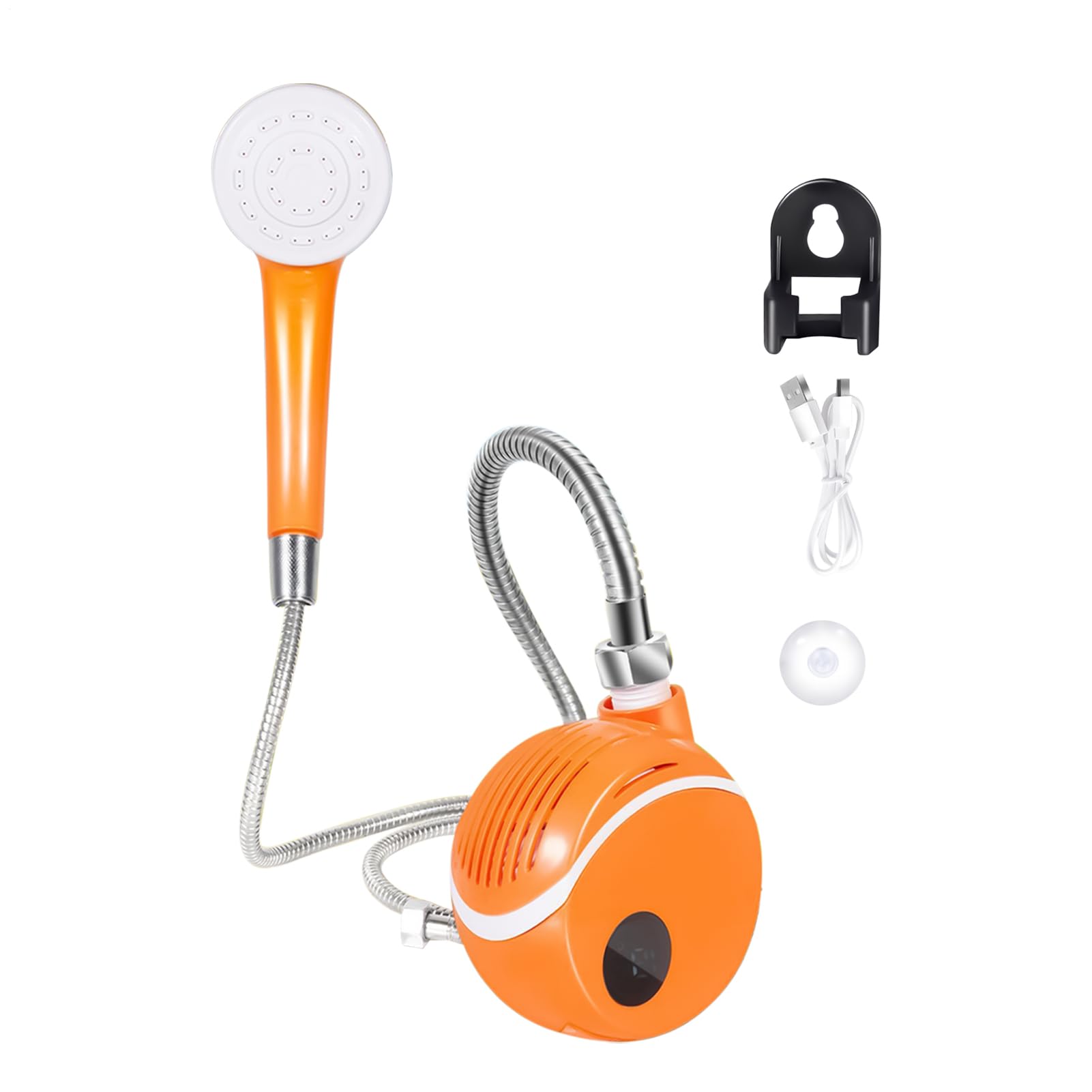 Générique Douche Portable Poche étanche pour pommeau de Douche | Douche de camping rechargeable avec affichage LED intelligent pour les voyages en plein air, camping-car, voiture, lavage