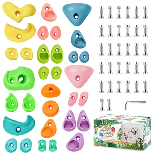 32Stück Klettergriffe Kinder Outdoor Klettersteine Kinder...