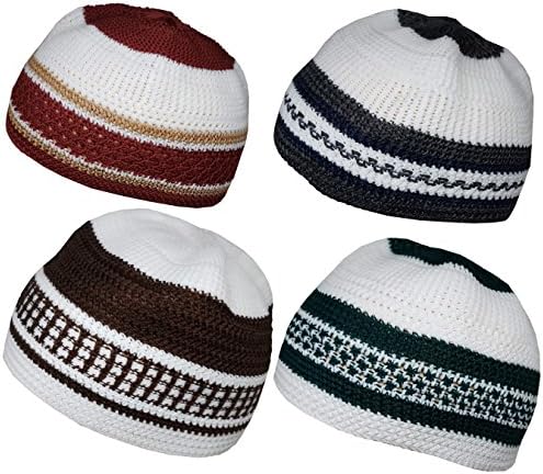 Al-Ameen Set 4 Muslim Beanie Skull Cap 