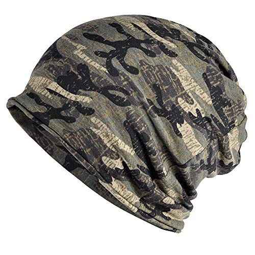 Fleece-Lined Camo Slouchy Beanie