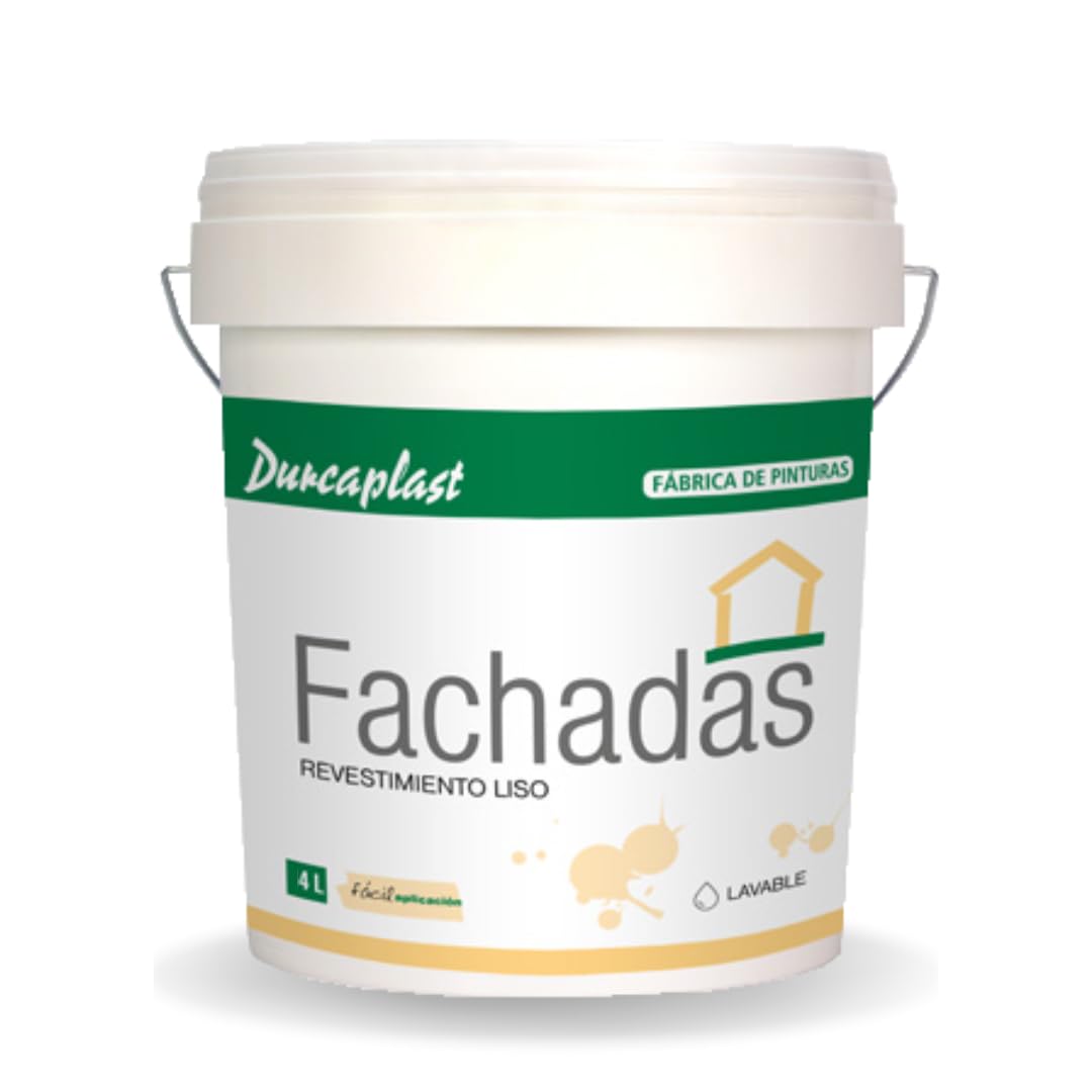 pintura fachadas en colores y aspecto mate. De alta cobertura, extraordinaria resistencia al roce y a la intemperie. (4L, HUESO 1)