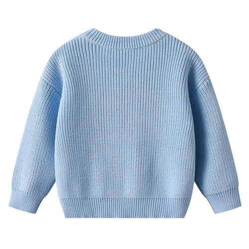 IWIHMIV Girls Embroidered Sweaters Toddler Girl Cute Comfortable Knit Crewneck Pullover Long Sleeve Sweater2