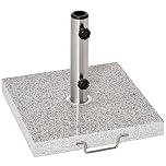 Outsunny 25kg Garden Umbrella Base Durable Parasol Holder Patio Furniture Outdoor Sunshade Marble Stand