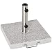 Produktbild Outsunny Mobiler Sonnenschirmständer Schirmständer Ständer Schirmfuß 25kg, Marmor+Edelstahl, 42x42x36cm (Modell2)