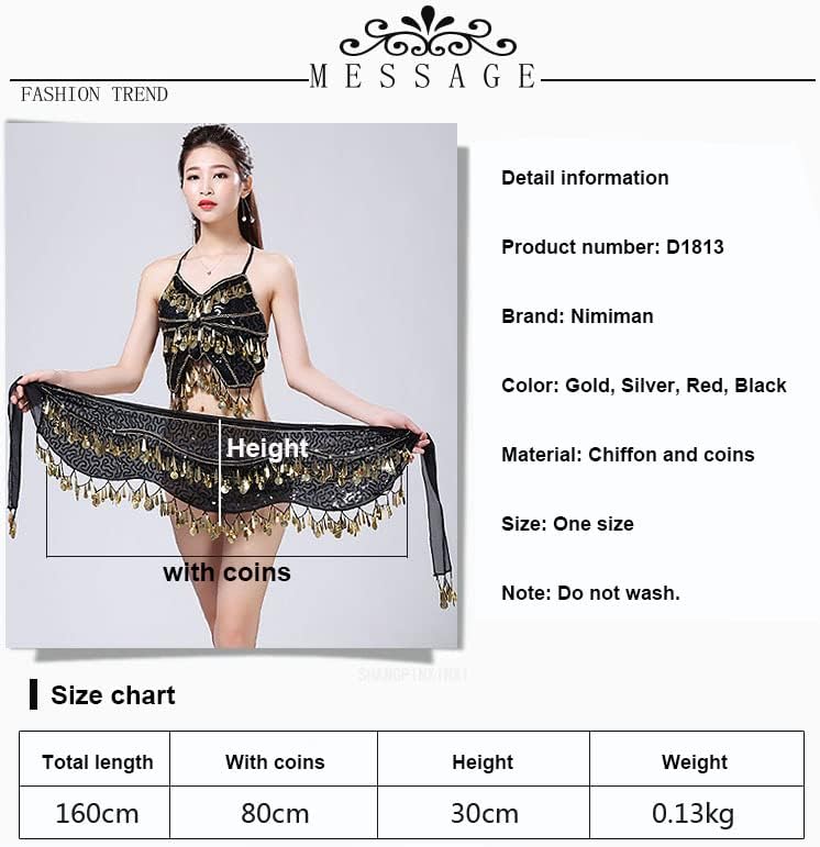 Sequins Triangle Belly Dance Hip Scarf Fringe Waist Belt Skirts Party Rave Costume for Women - Image 4