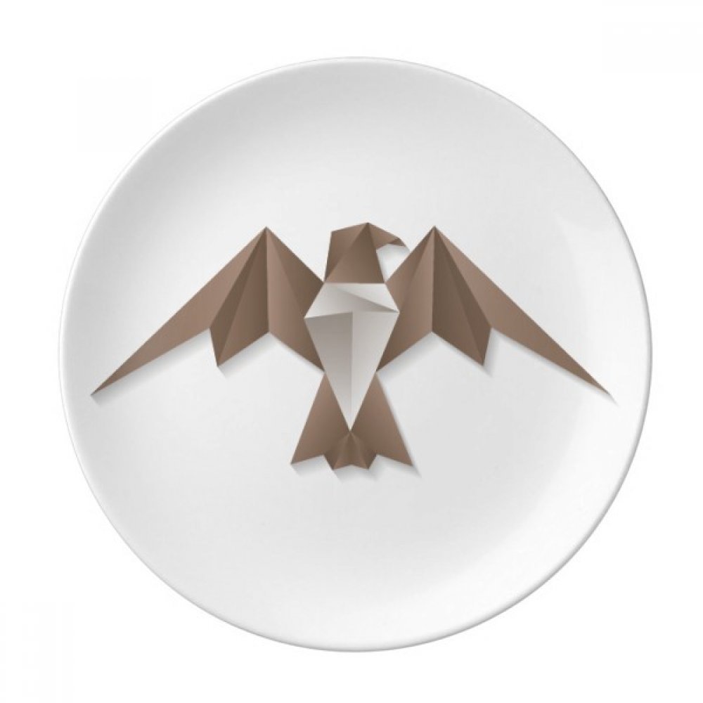 Assiette de dîner aigle origami porcelaine multicolor 21cm pour art de la table