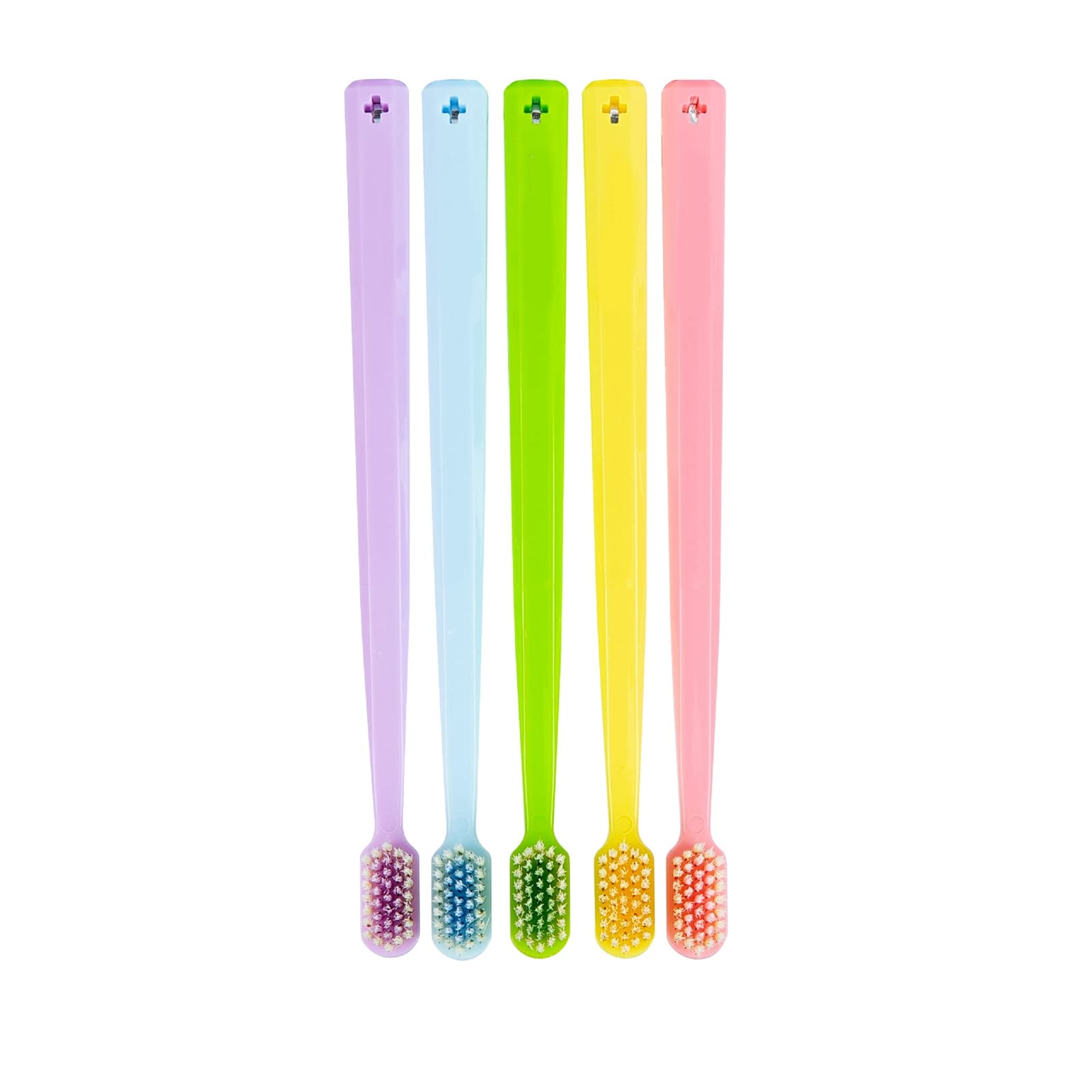 Cocoarm Set Spazzolino Morbido, Confezione da 5 Spazzolino con Setole Morbide PP TPR con Testa Arrotondata, Impugnatura Comoda, Setole Ultra Fini per Adulti Cura Dentale Quotidiana Viaggi a Casa (1