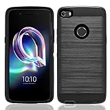 NEM Case for Alcatel OneTouch Idol 5/6060 Brushed Armor Metal Texture Case Dual Layer Defender Shockproof Black