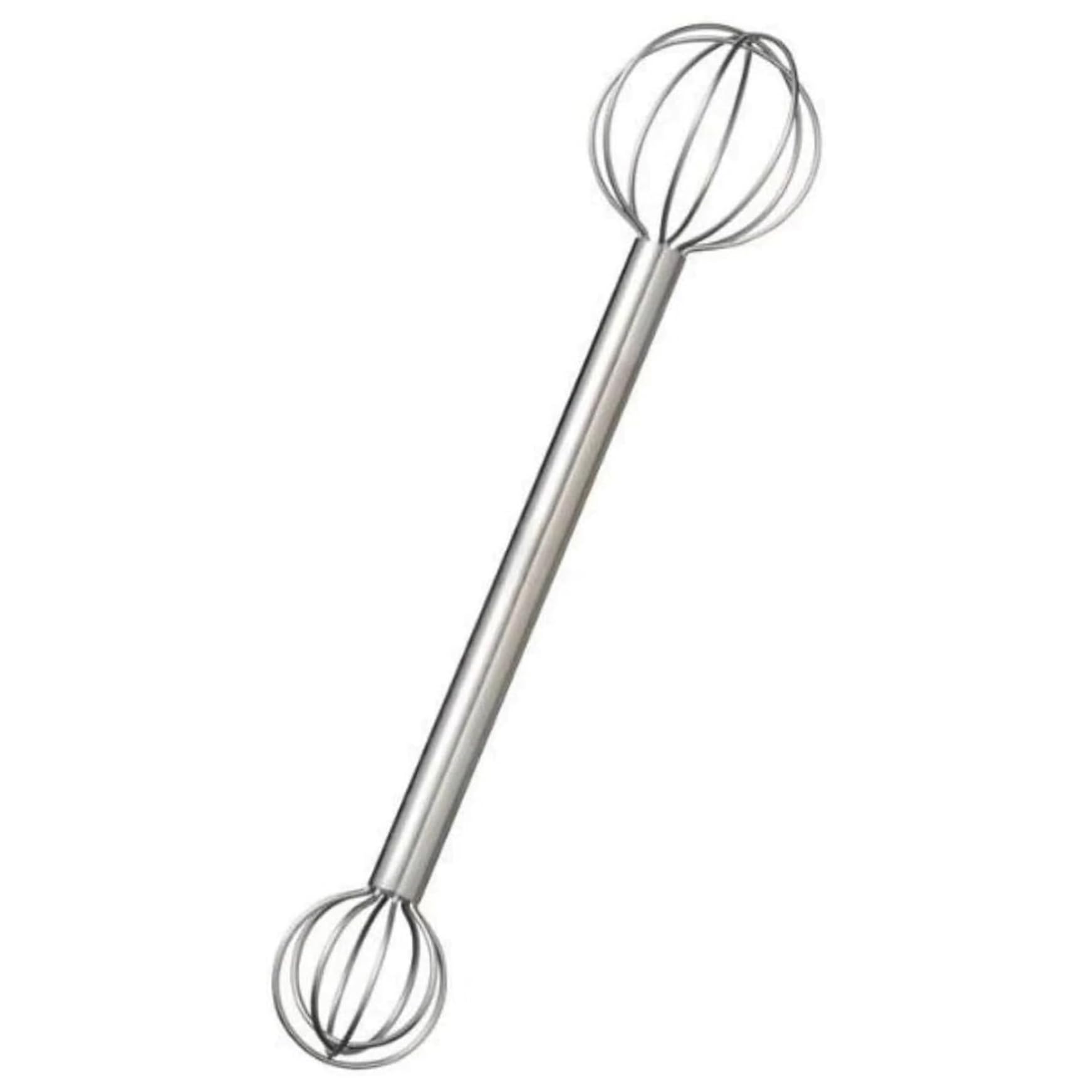 Ameble Silver Miso Muddler, Stainless Steel Dual-Head Miso Whisk For Soup, Sauce, And Batter, Japanese Kitchen Gadget, 7.87 Inch Stirring Tool Muddler, Whisk, Mini, Mini Stainless Steel