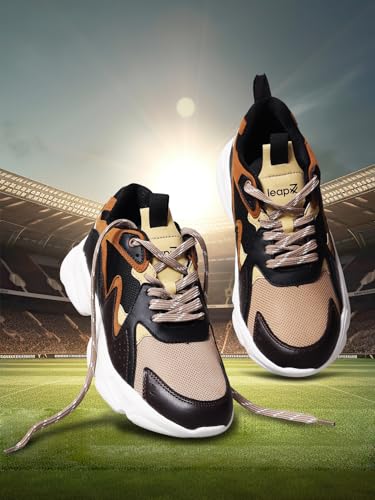 Image of Liberty LEAP7X Brown & White Running Shoes for Men